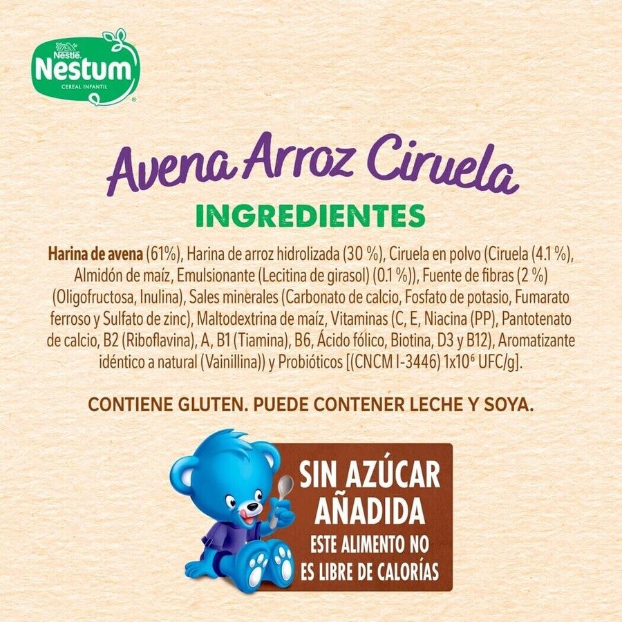Cereal Infantil Nestum® Avena Arroz y Ciruela 270g