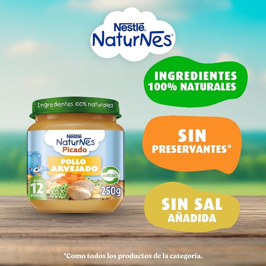 Picado Naturnes Pollo Arvejado 250g