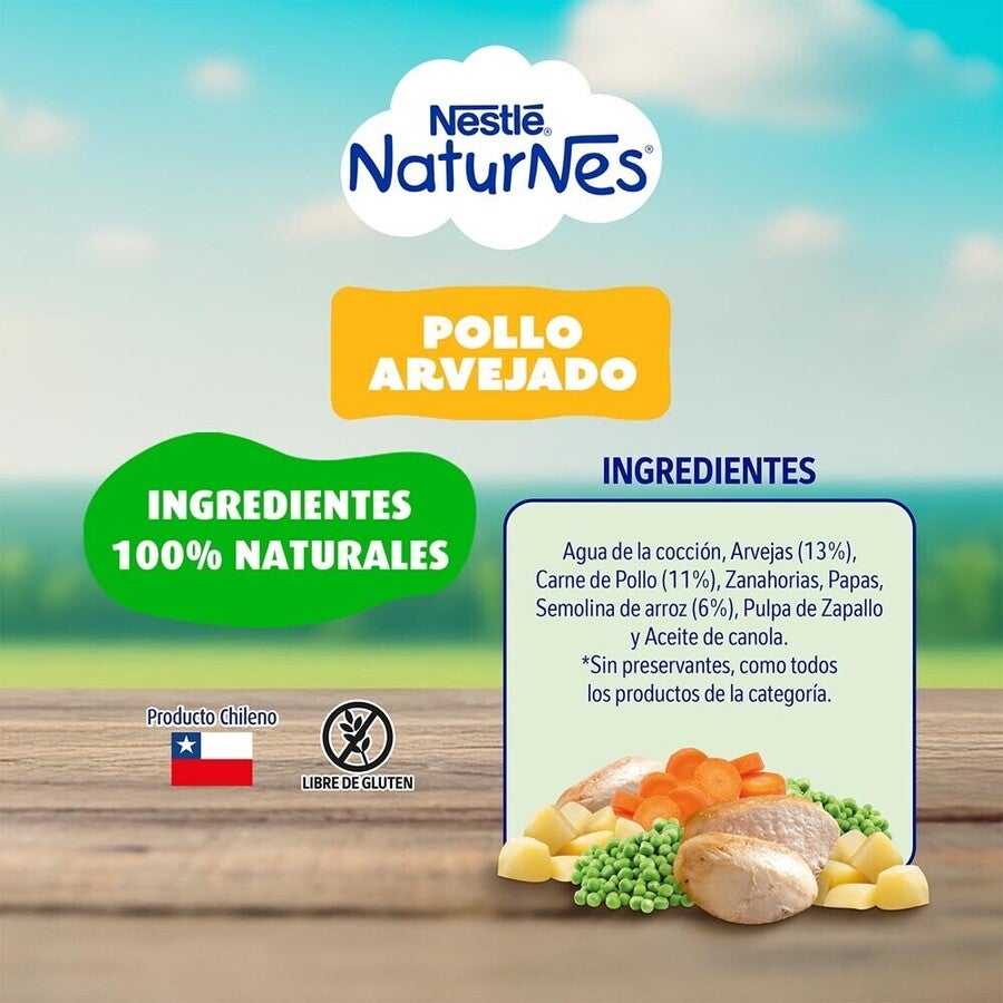 Picado Naturnes Pollo Arvejado 250g