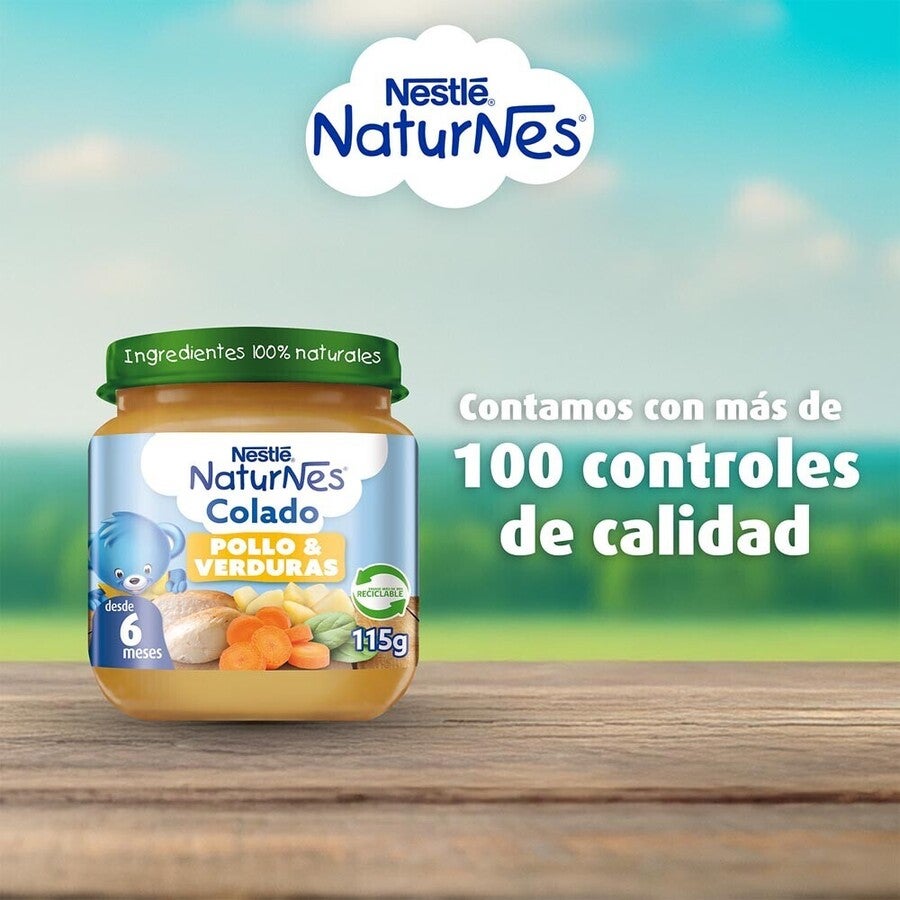 Colado Naturnes Pollo Verduras 115g