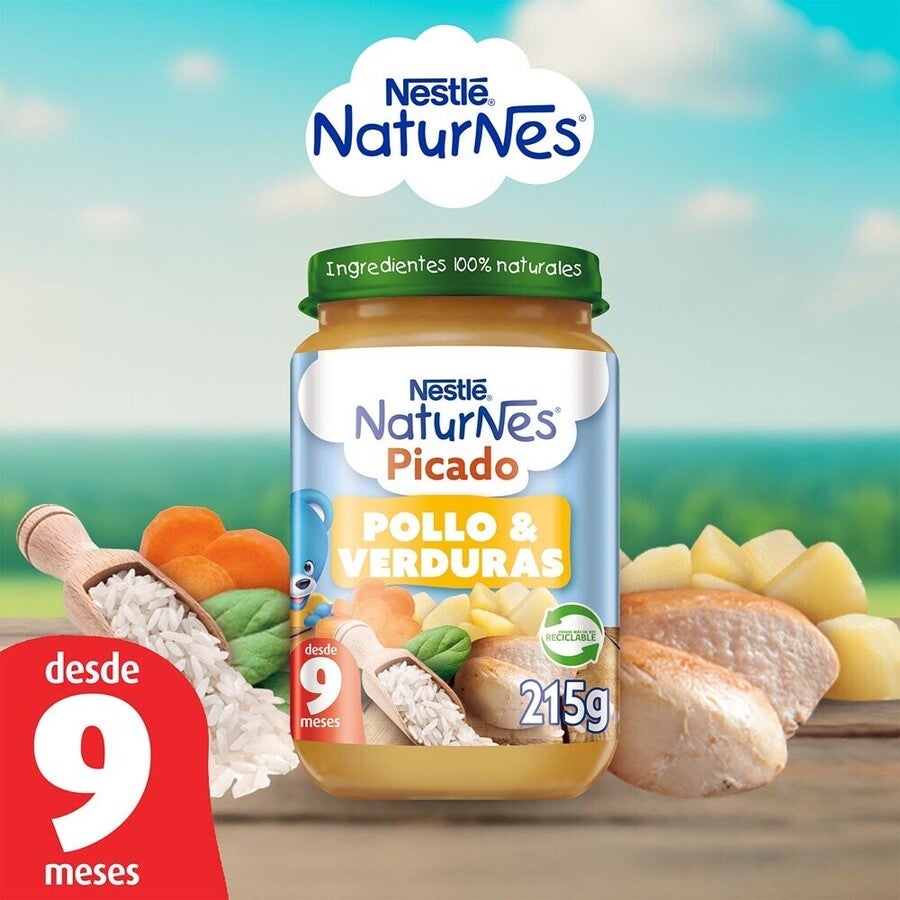 Picado Naturnes Pollo y Verduras 215g