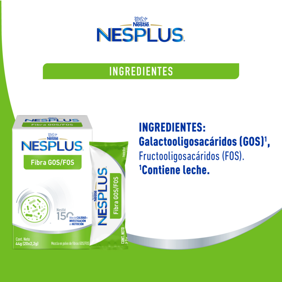 Prebioticos NESPLUS®  Fibra GOS/FOS 44 g (20 sobres)
