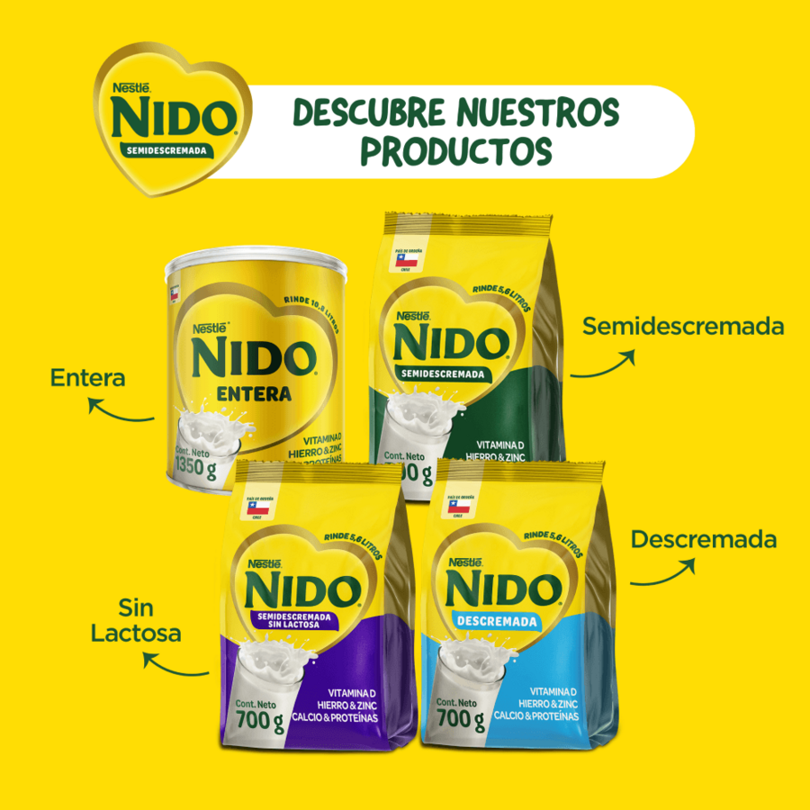 Leche en Polvo NIDO® Semidescremada
