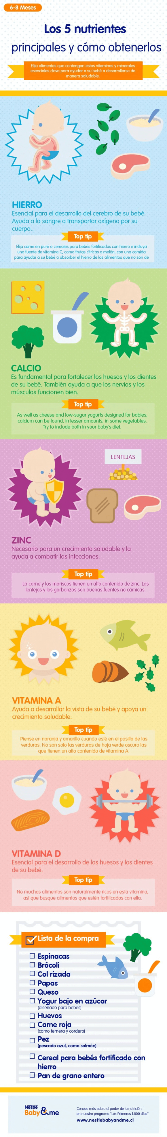 Los 5 nutrientes principales para bebés y cómo obtenerlos Los 5 nutrientes principales para bebés y cómo obtenerlos