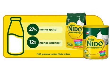 Leche Nido semidescremada Leche Nido semidescremada