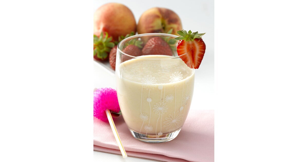 Batido de Fresas con Durazno